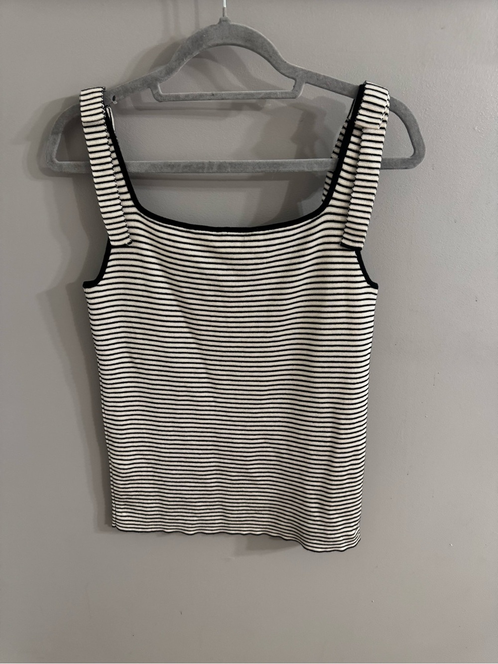 Ann Taylor Black & White Striped Tank - Picture 2 of 4